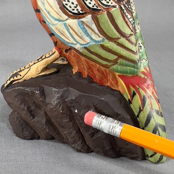 Vtg Action International Stone Art Pheasant Bird Hand Painted Carved Figurine - Picture 12 of 15